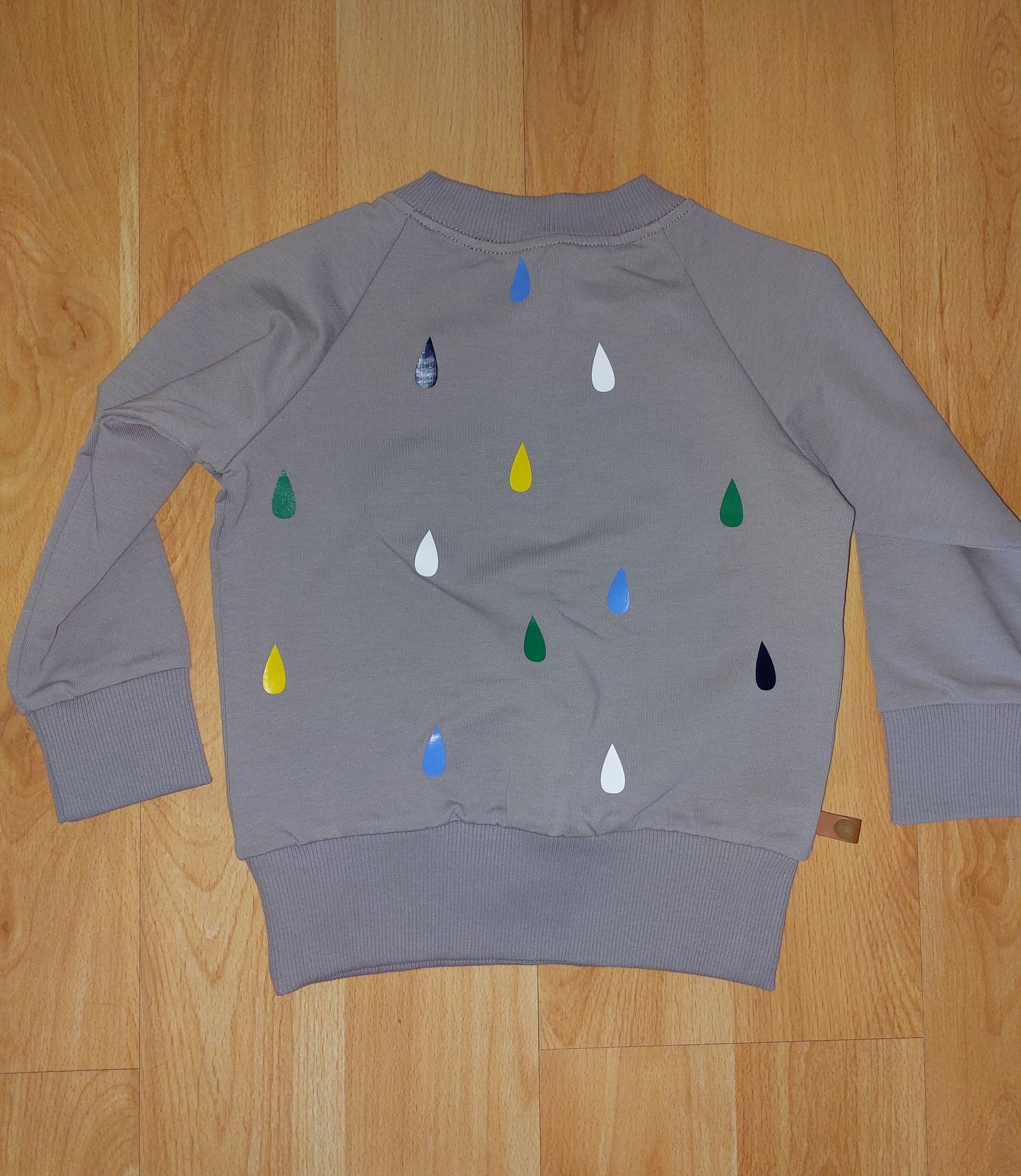 NOWA Bluza szara z chmurką i deszczem La Mama 86 cm