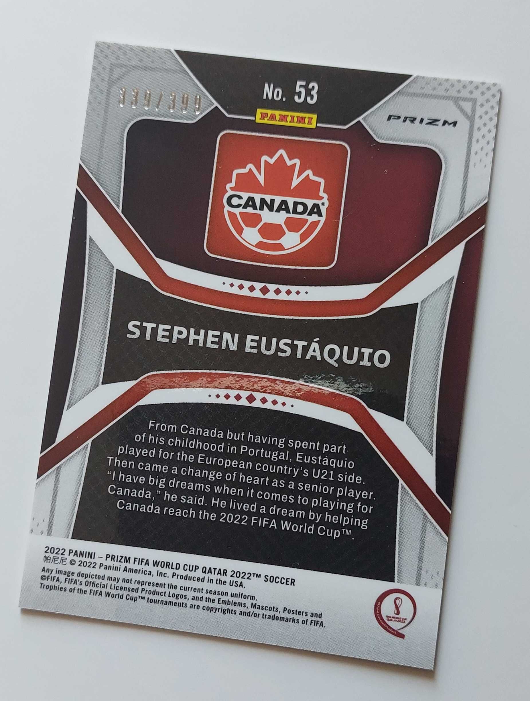 World Cup 2022 Prizm Stephen Eustáquio Red #53 /399 Canada