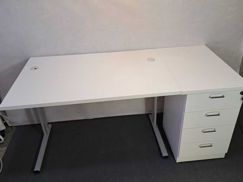 Biurko proste SVENBOX 120x80  plus dostawka 50x80cm