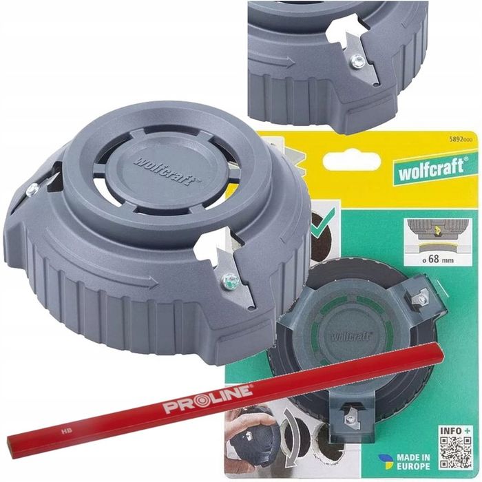 Wolfcraft Fazownik Krawędzi Otworów Do Płyt Gk + Ołowek Stolarski