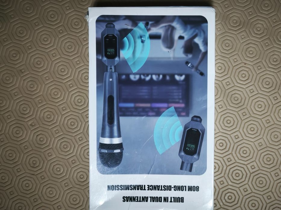 Sistema transmissor e receptor sem fio microfones