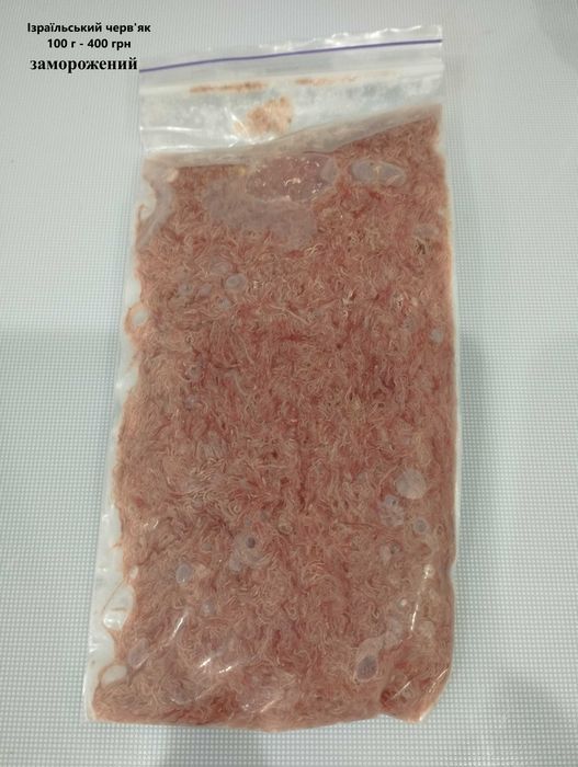 Гриндальський,ізраїльський черв'як,артемія,інфузорія,коловратка та ін.