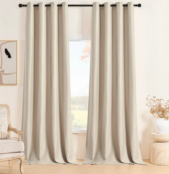Zasłony beżowe 2 sztuki