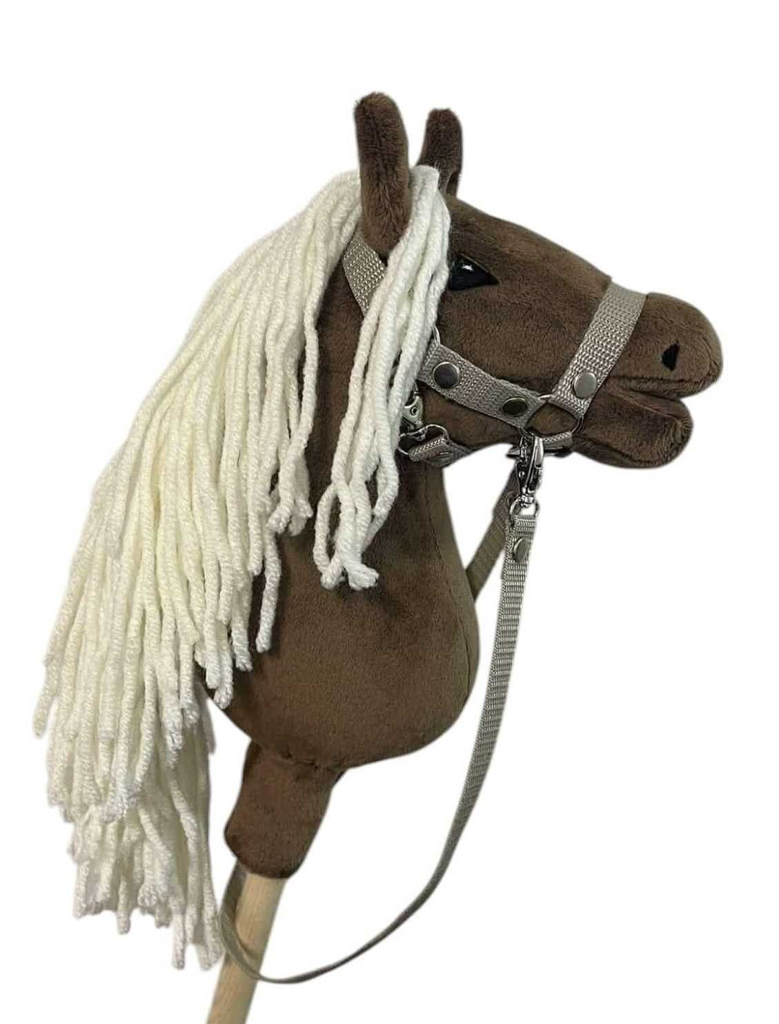 Koń na Kiju, Hobby Horse A5 Brązowy - kantar, uwiąz gratis