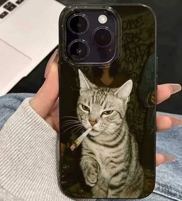 Etui na iPhone – Kot z papierosem