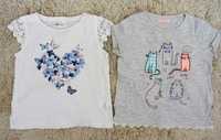 Bluzeczki, T-shirty H&M, Cool Clob 2 szt - dziewczynka r. 116