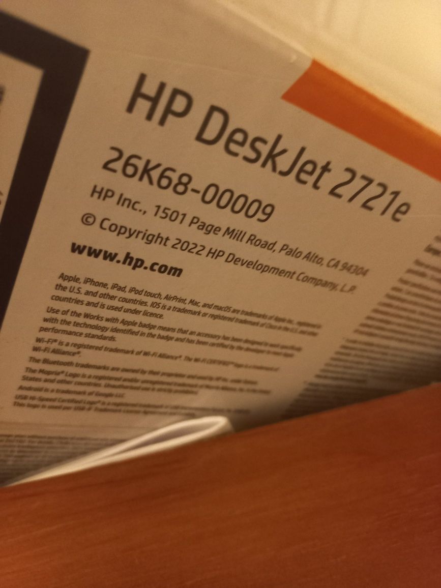 Impressora HP na caixa