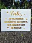 Tablica powitalna do kościoła tato złota dekoracja ozdoba ślub wesele