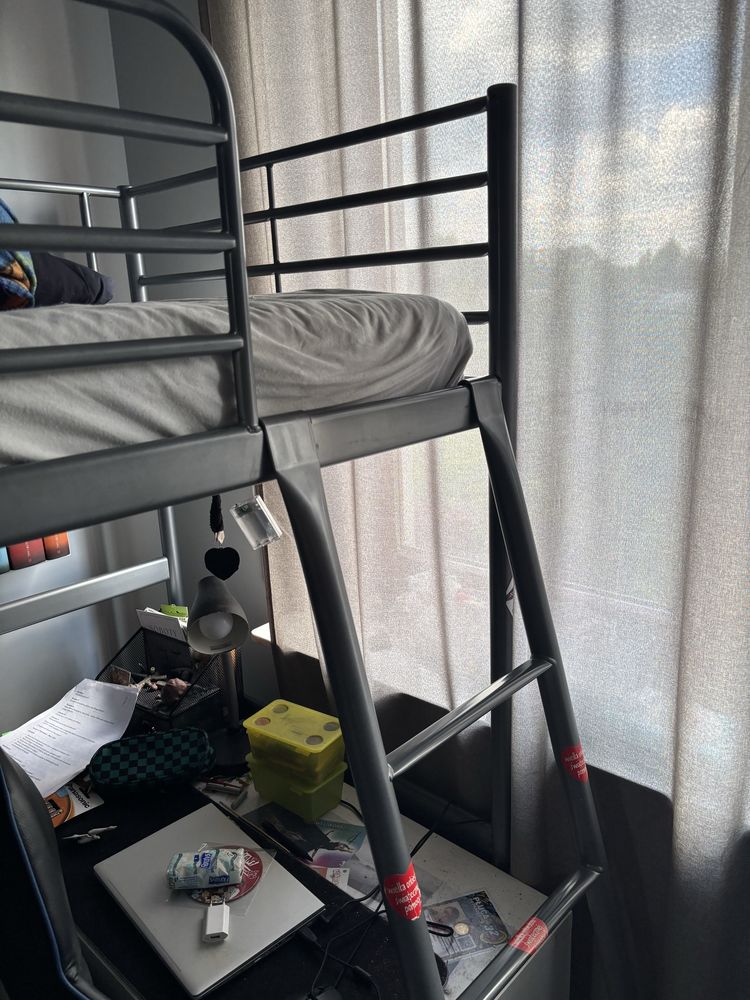 Łóżko piętrowe Ikea metalowe 90 cm