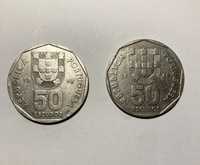 2 Moedas de 50 escudos