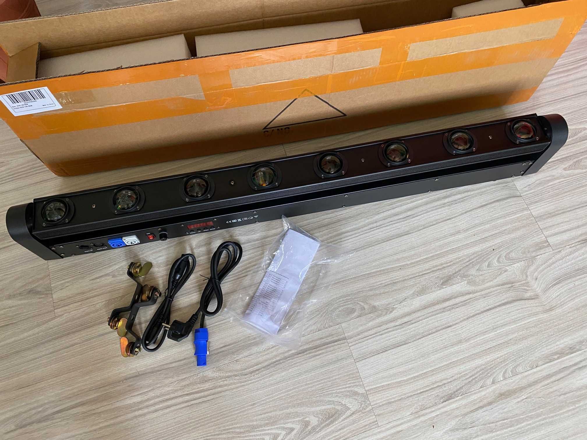LED Bar 8x12W RBW 4in1 Beam Moving Head -2 sztuki ruchomych belek