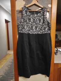 Sukienka czarna ozdobna rozmiar 48