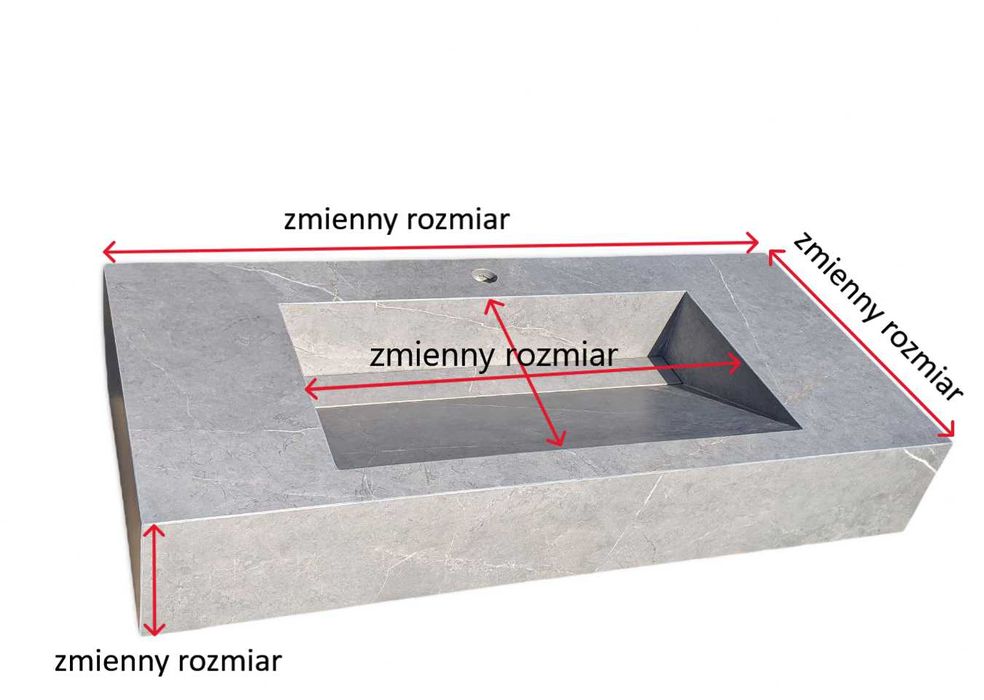 Nowoczesna umywalka z gresu