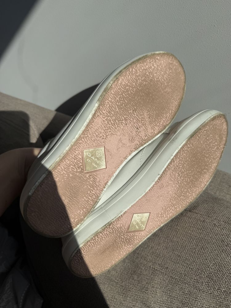 Trampki sneakersy gant biale proste skora buty