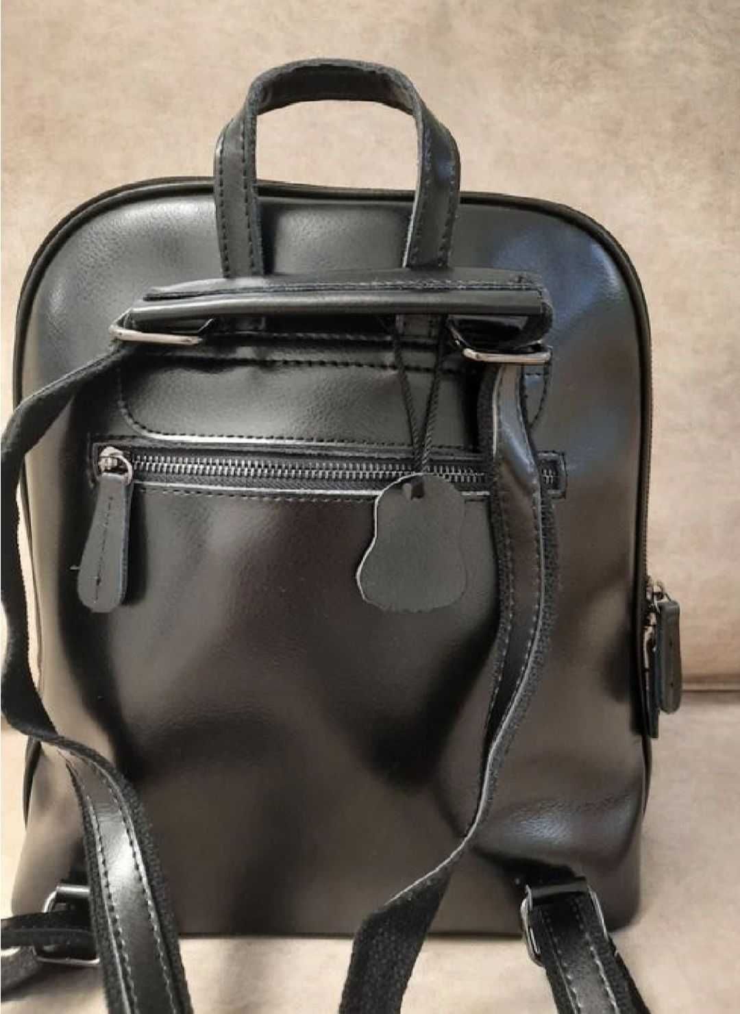 Якісний шкіряний сумка-рюкзак для формату А4