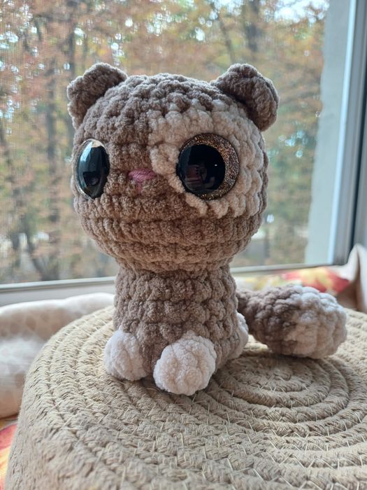 В'язаний котик, капібара, м'яка іграшка, Alize, пряжа