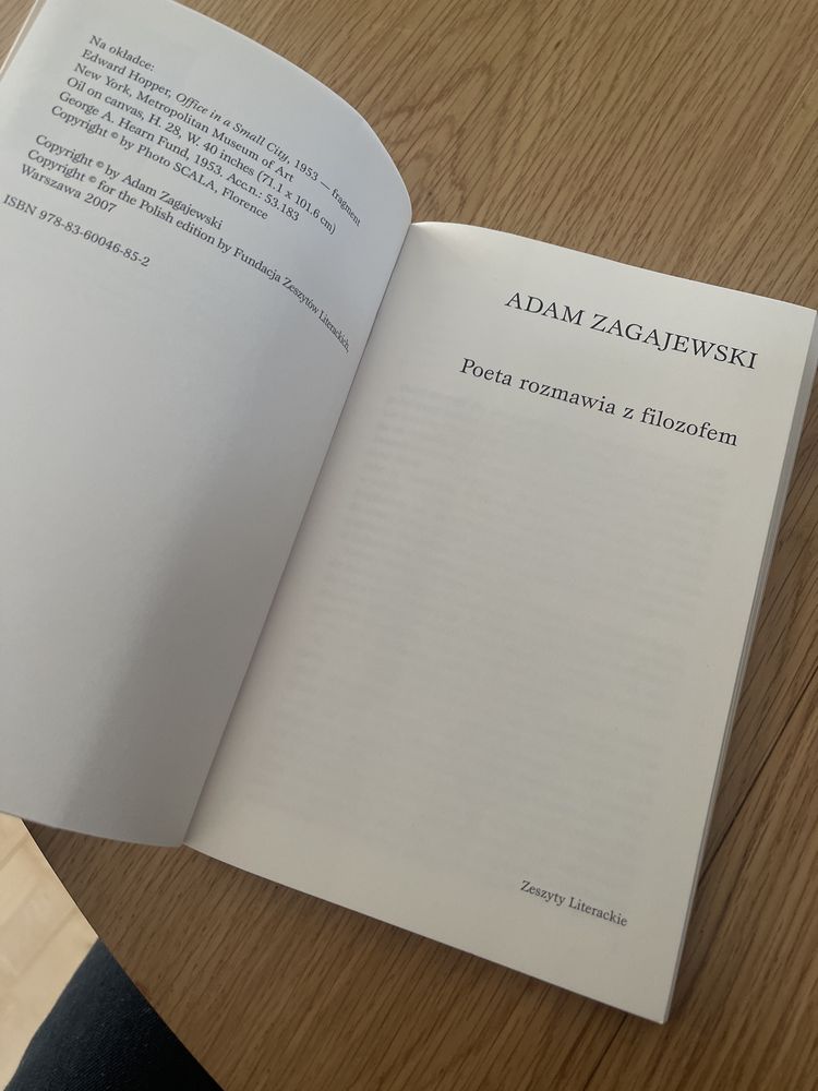 Adam Zagajewski Poeta rozmawia z filozofem