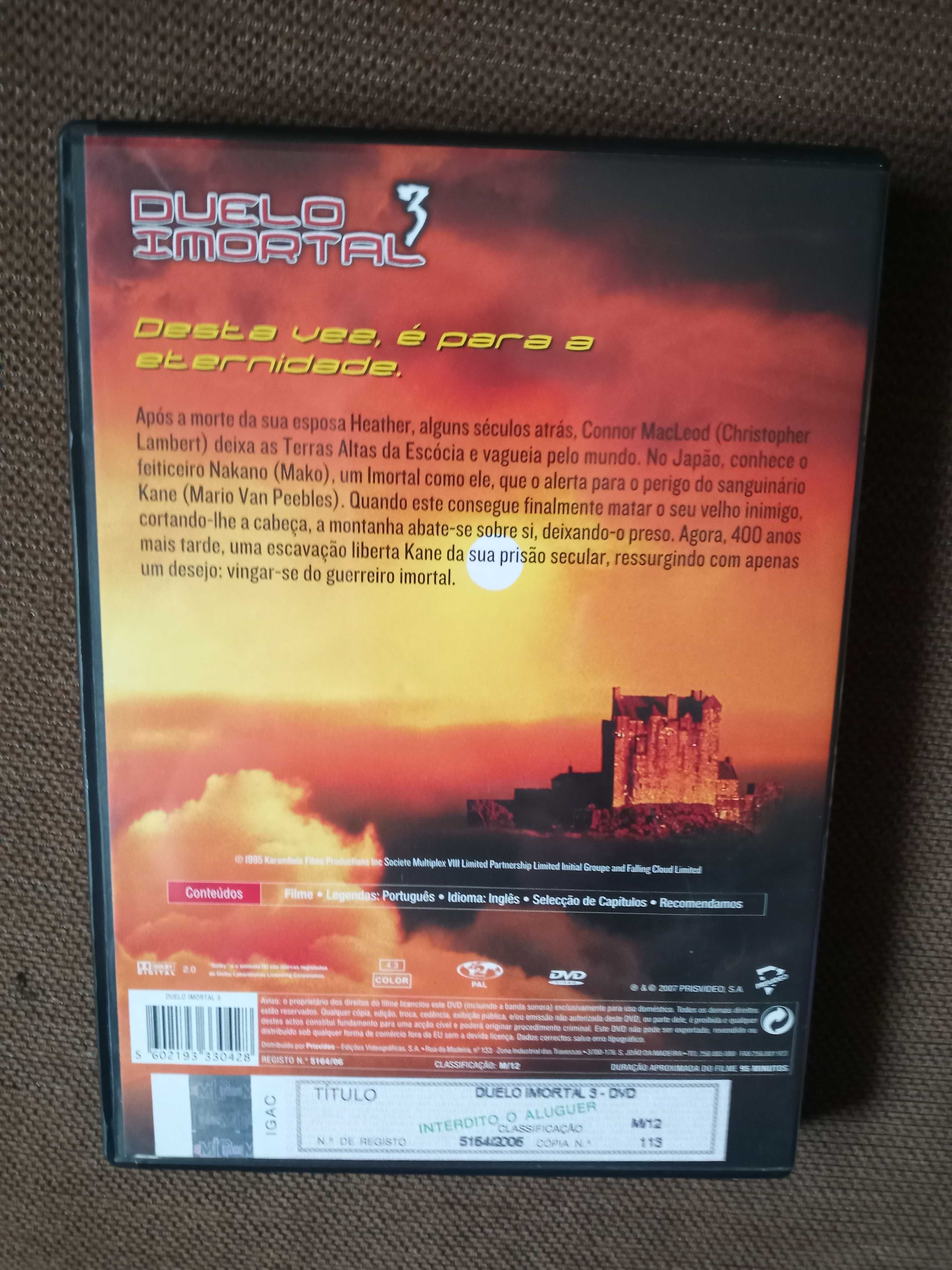 filme dvd original - duelo imortal - 3 - novo