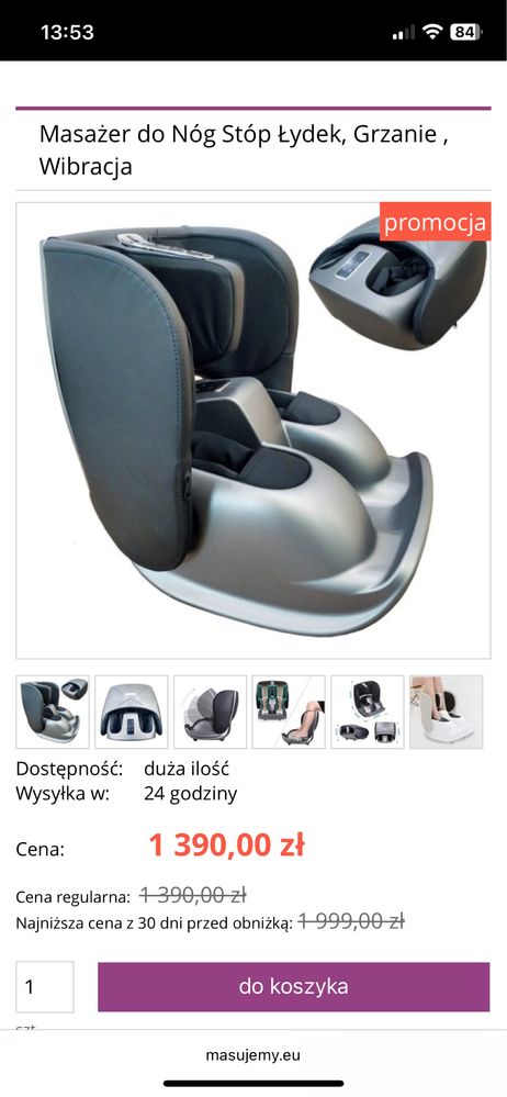 Masażer stóp i łydek Maxtech