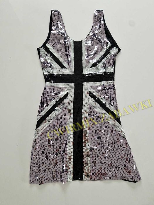 Halloween Karnawał kostium Sukienka cekinowa Brytyjka