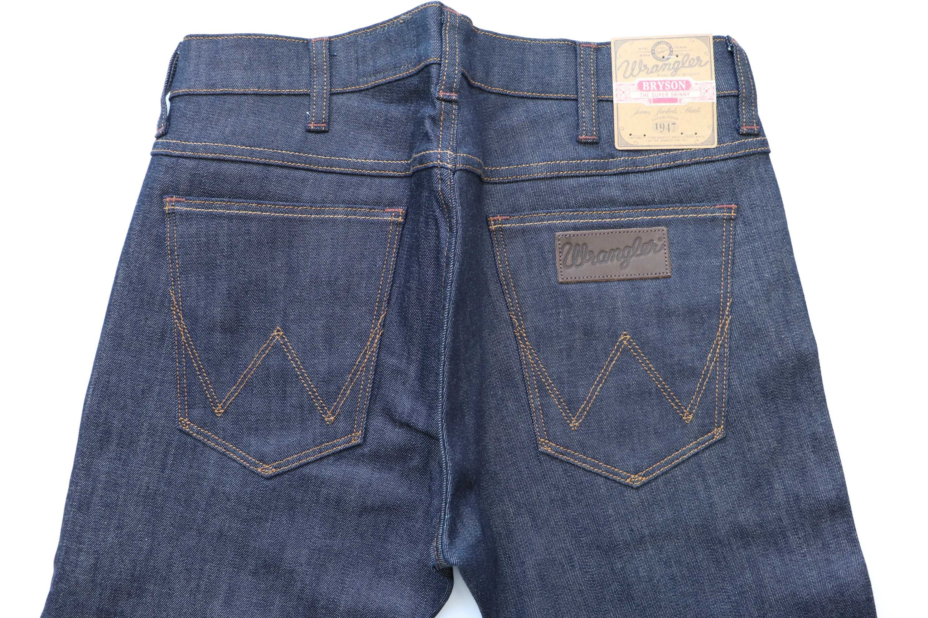 WRANGLER BRYSON W32 L34 męskie spodnie jeansy skinny slim fit nowe