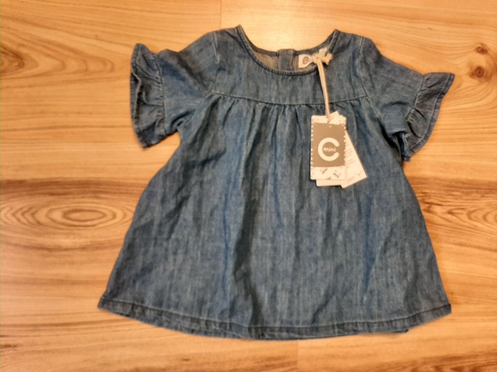 Sukienka jeans Cubus 3-6m 68cm nowa