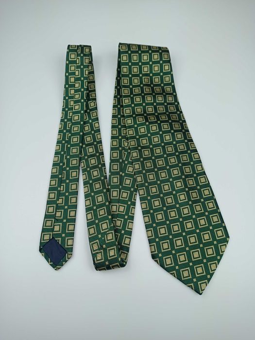 Roxy zielony jedwabny krawat maj121