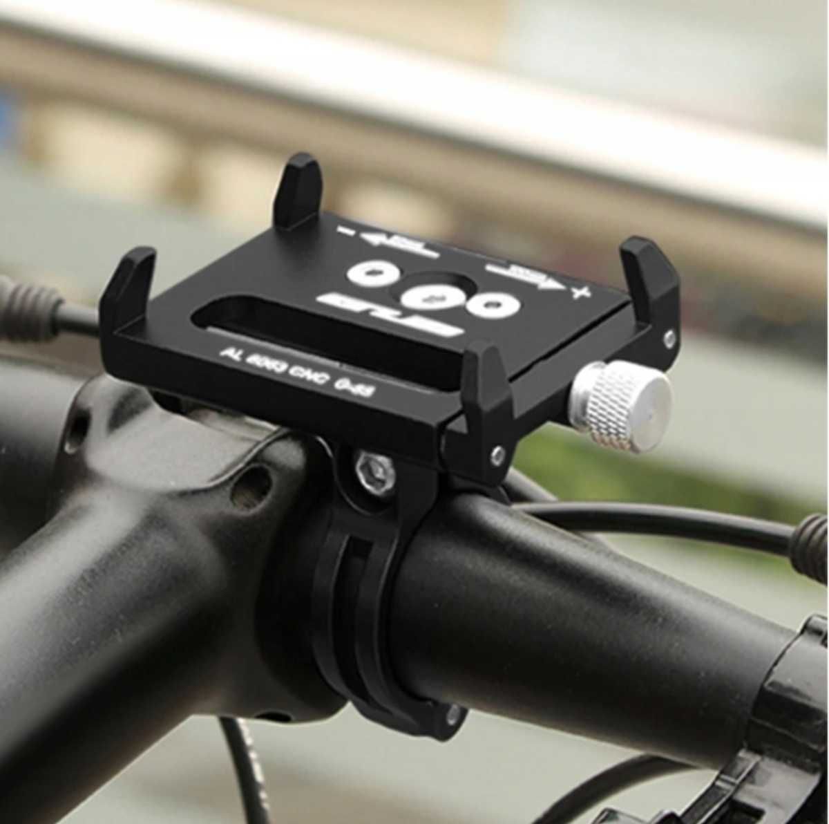 Uchwyt na telefon GUB G-85 chwyt aluminiowy kierownicę 360° Motocykla