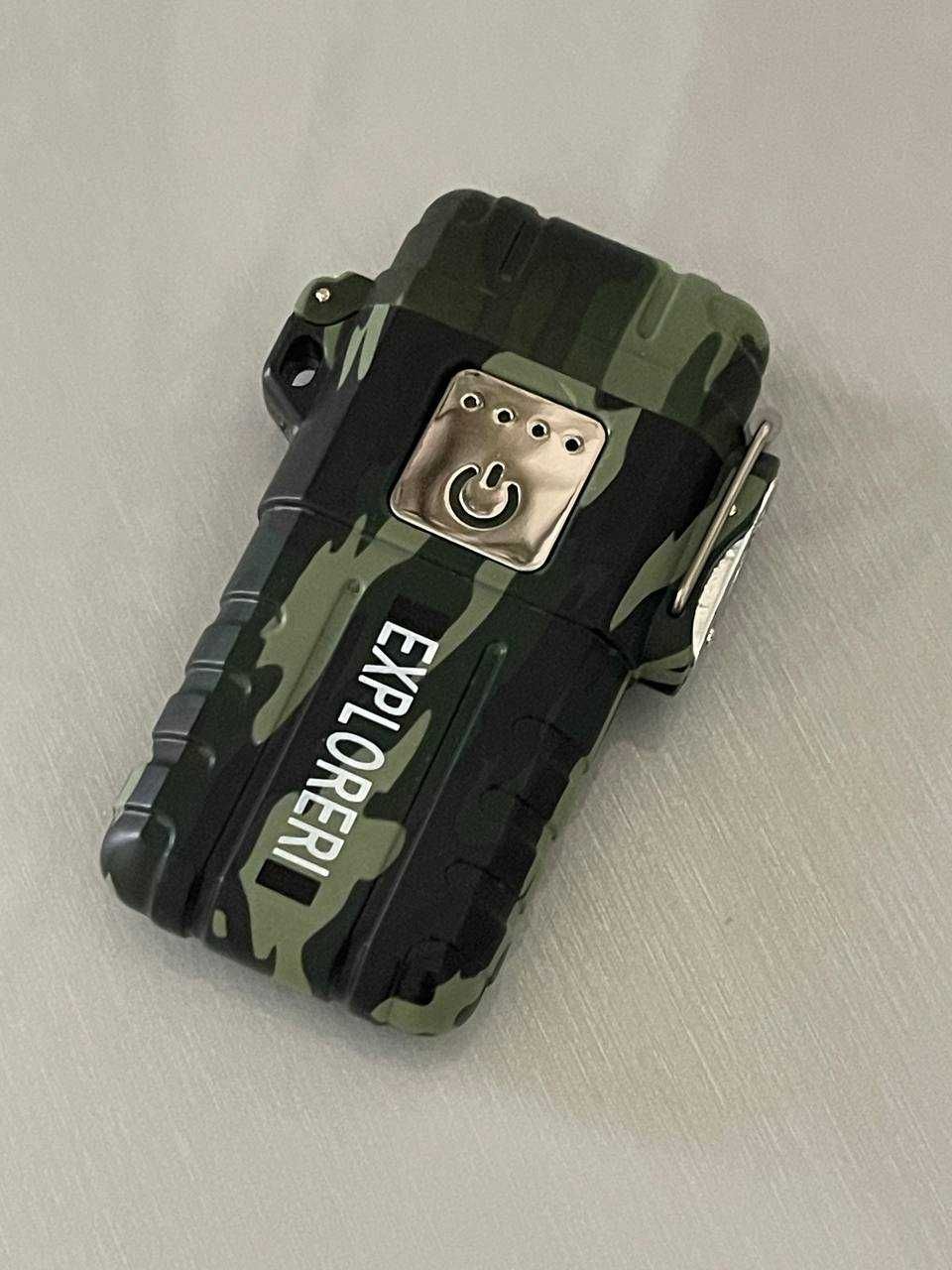 Запальничка електроімпульсна на дві дуги акумуляторна Lighter камуфляж