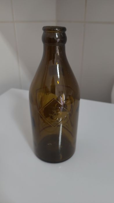 Garrafa de cerveja Simões pirogravada (antiga)