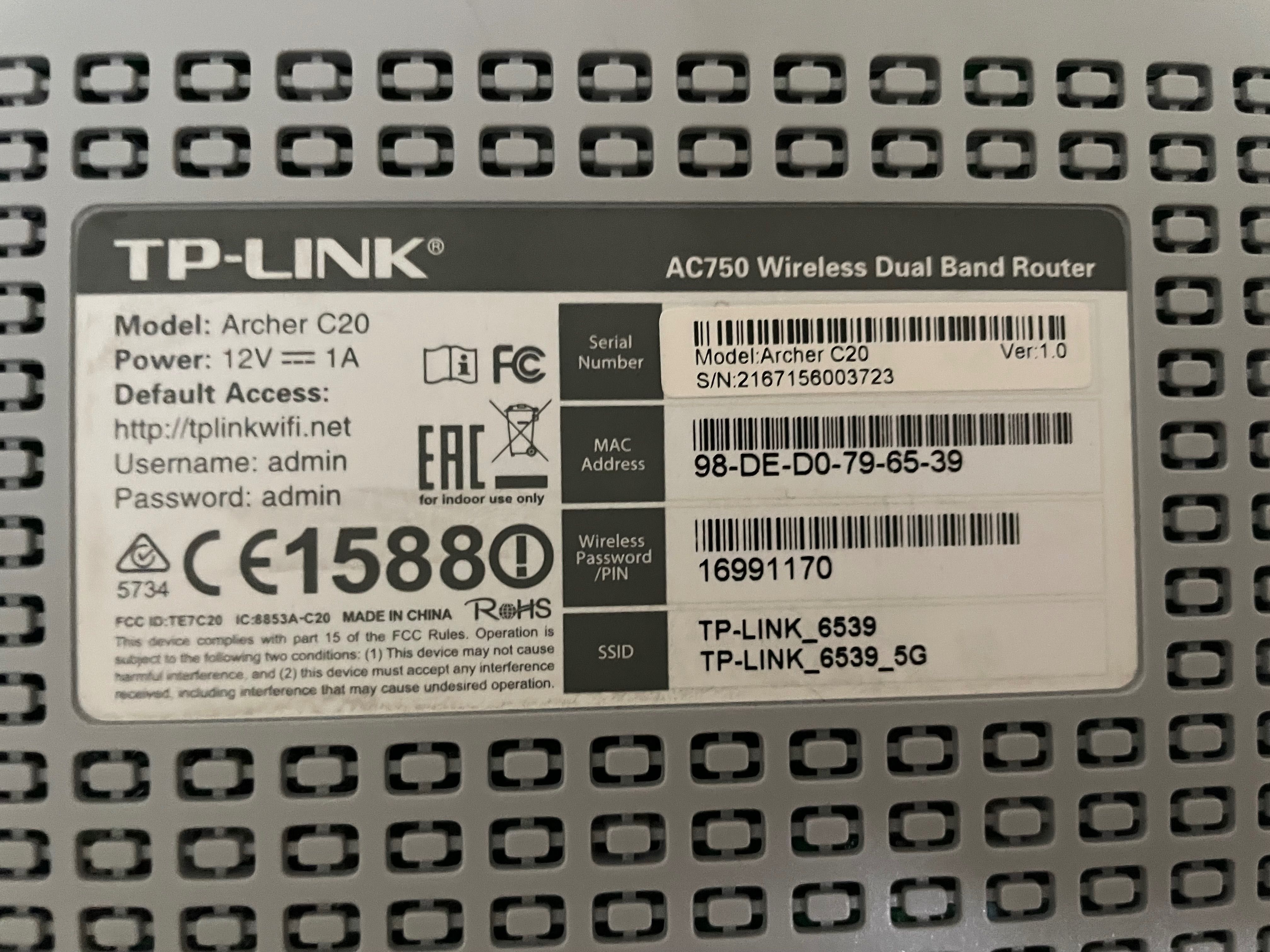 Router TP-link archer C20