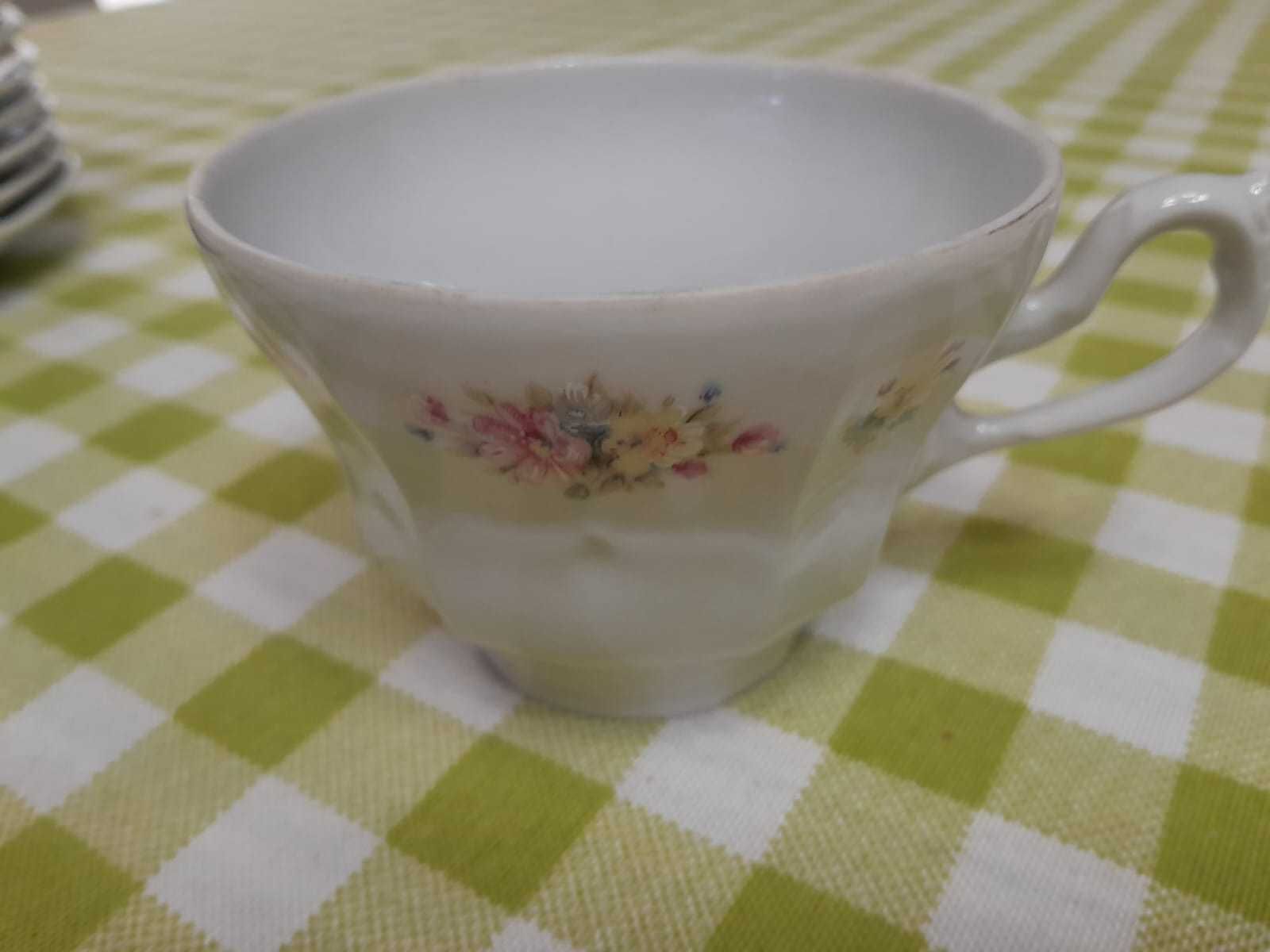 Conjunto de Chá/Café em PORCELANA autêntica da SPAL (Portugal)