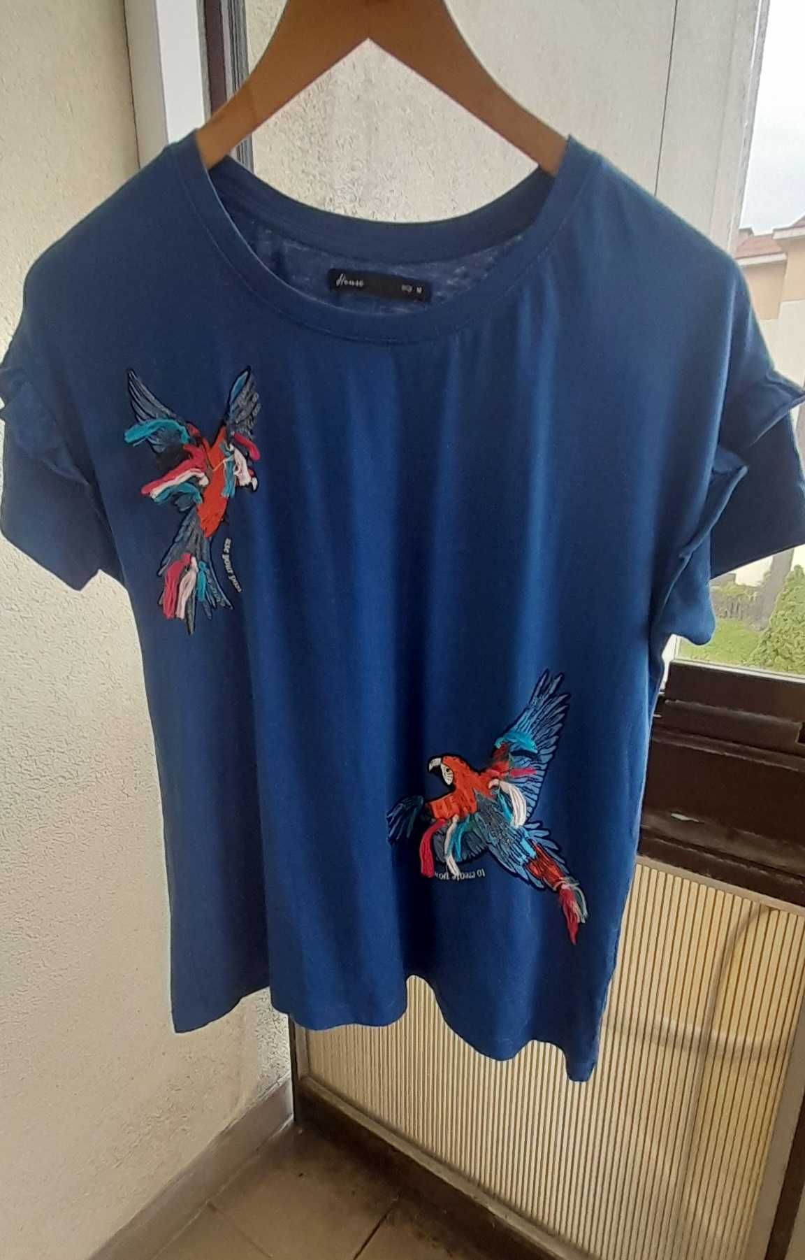 Bluzka t-shirt z aplikacją w papugi House r.S/M