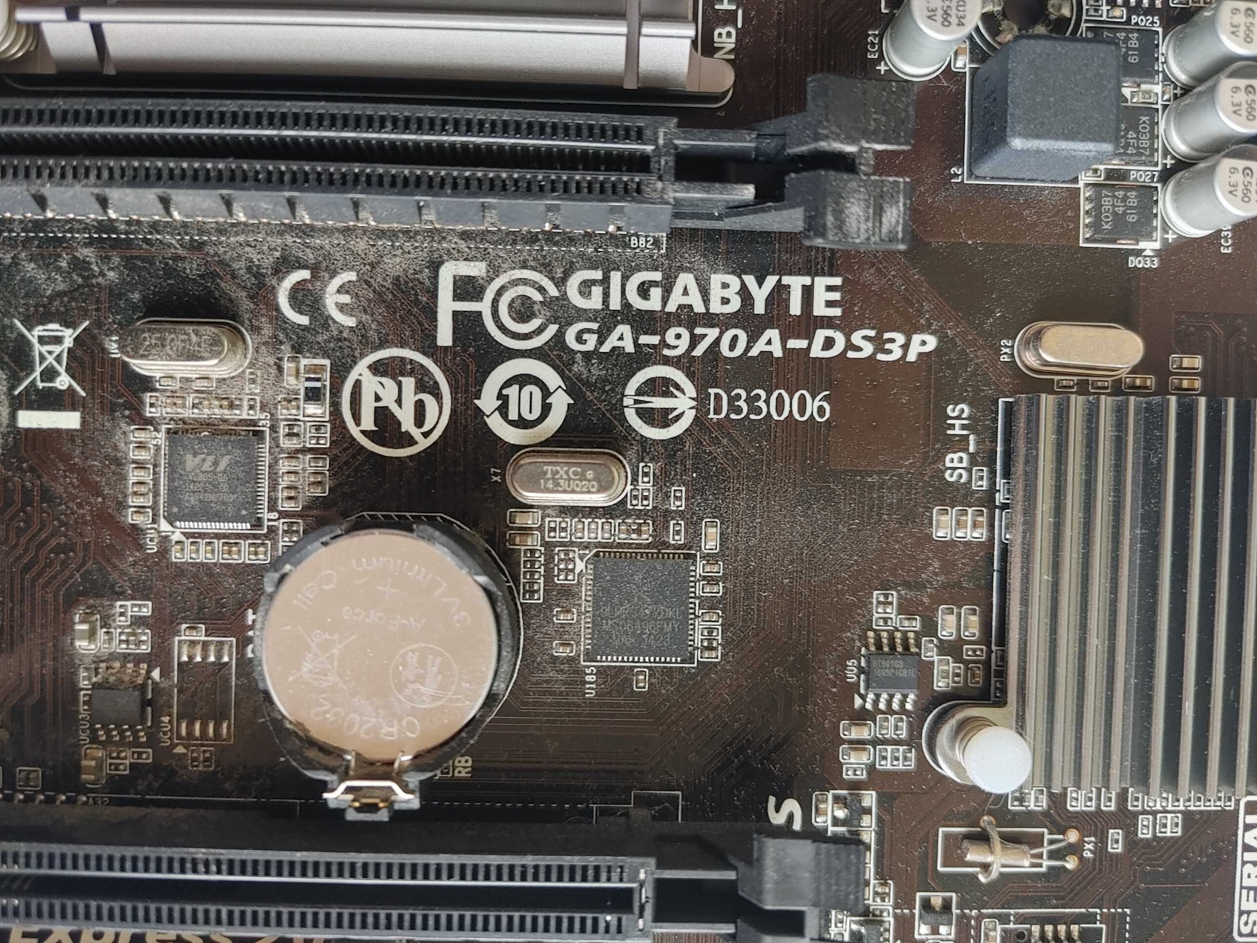 Płyta główna Gigabyte GA-970A-DS3P uszkodzona ze sprawnym AMD FX 6300