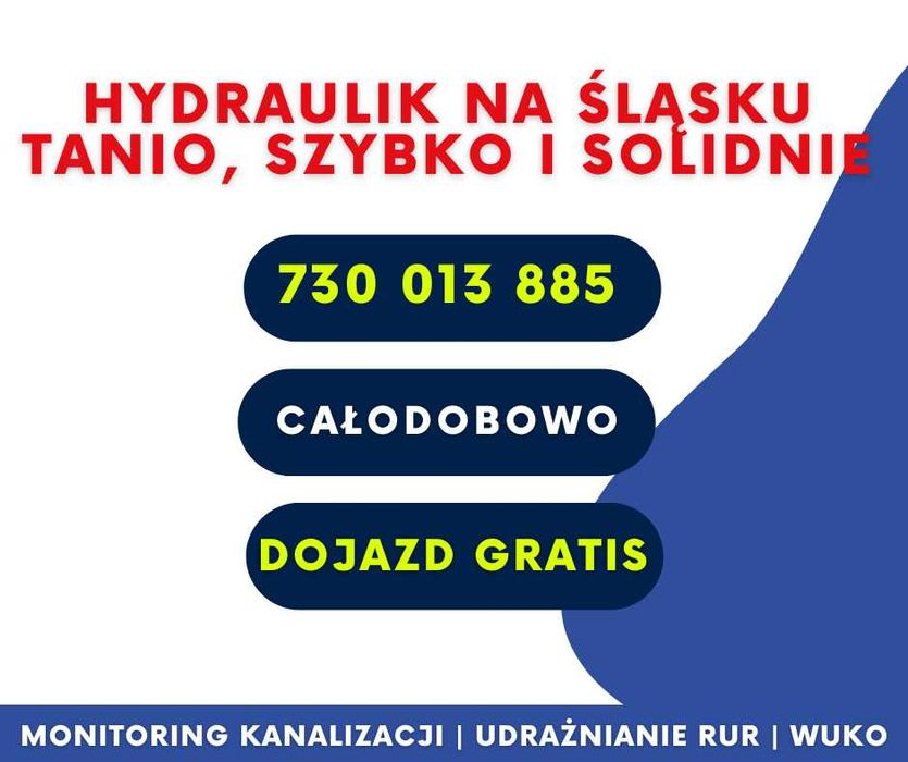HYDRAULIK pogotowie kanalizacyjne przepychanie rur Śląsk NAJTANIEJ
