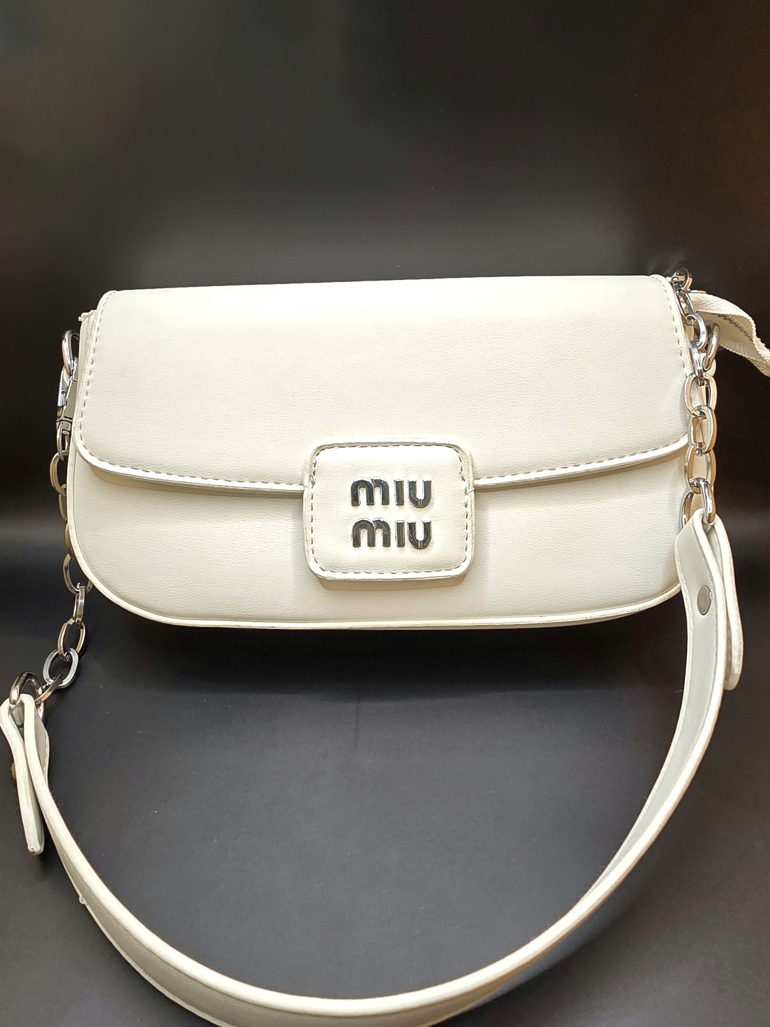 Сумка Miu Miu біла чорна