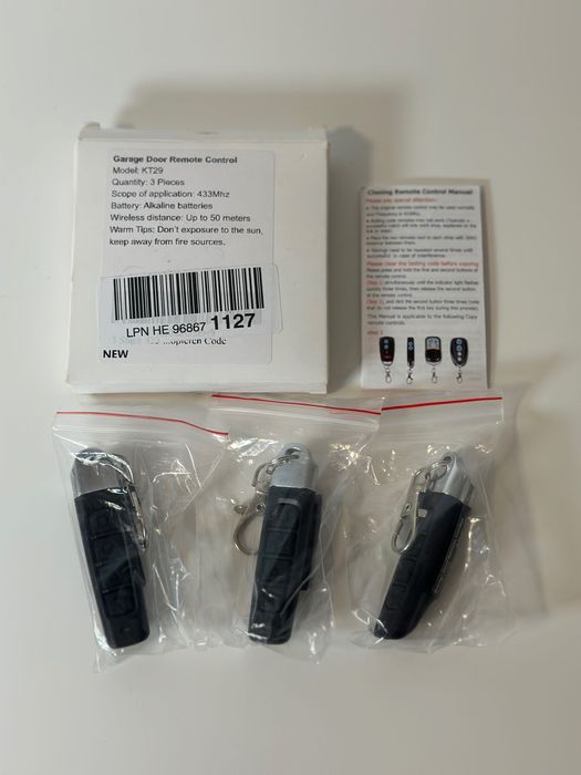 3-częściowy pilot do drzwi garażowych 433 MHz pilot do bramy