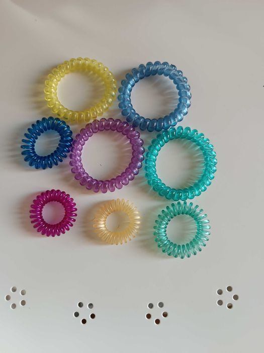 Gumki do włosów 8szt sprężynki spiralki silikonowe