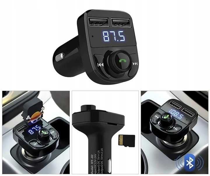 TRANSMITER bluetooth FM MP3 SD ładowarka 2xUSB