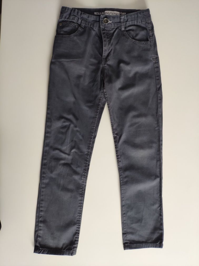 Grafitowe spodnie jeansowe r.131-143