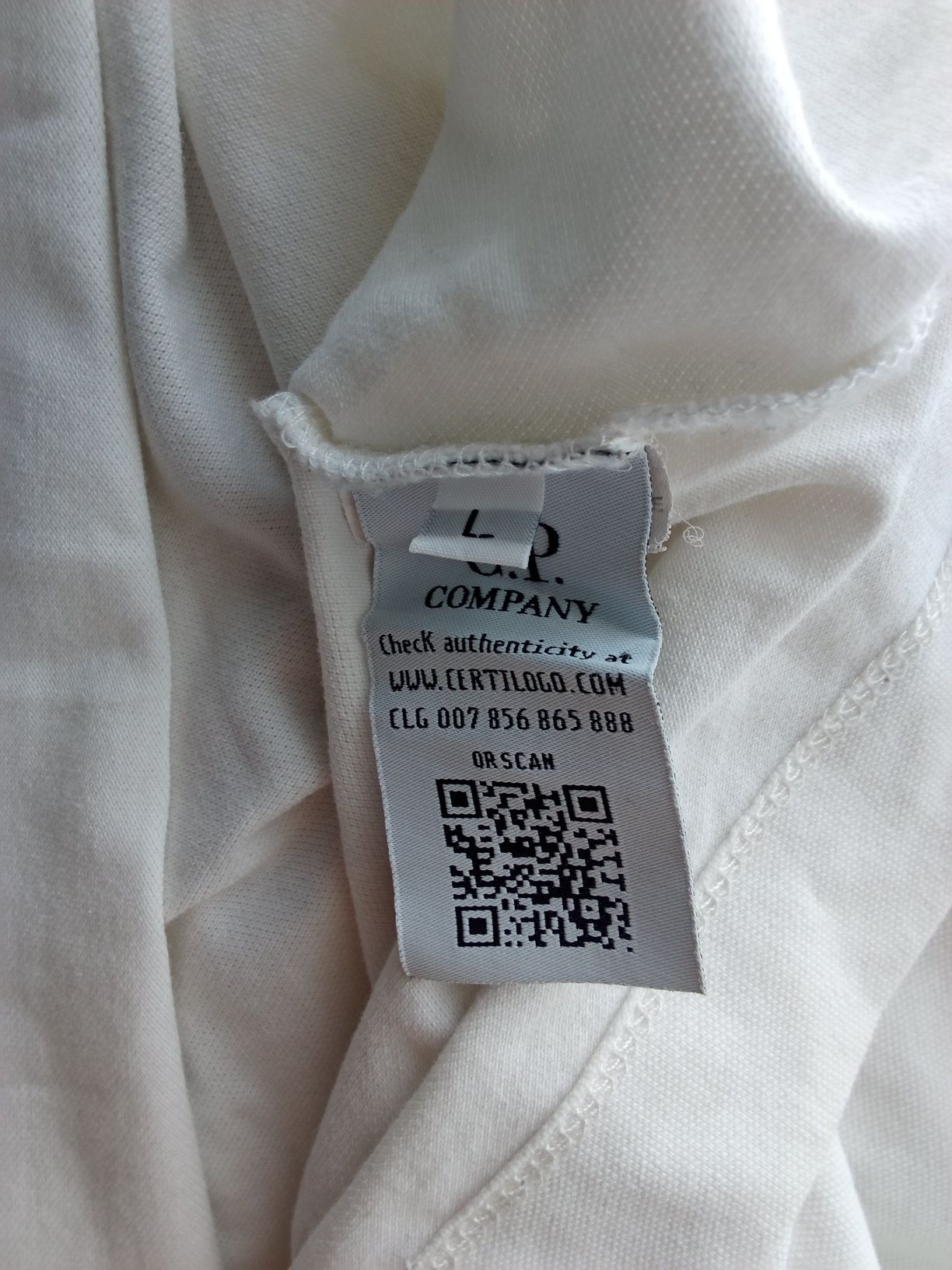 Biała koszulka polo C.P. Company