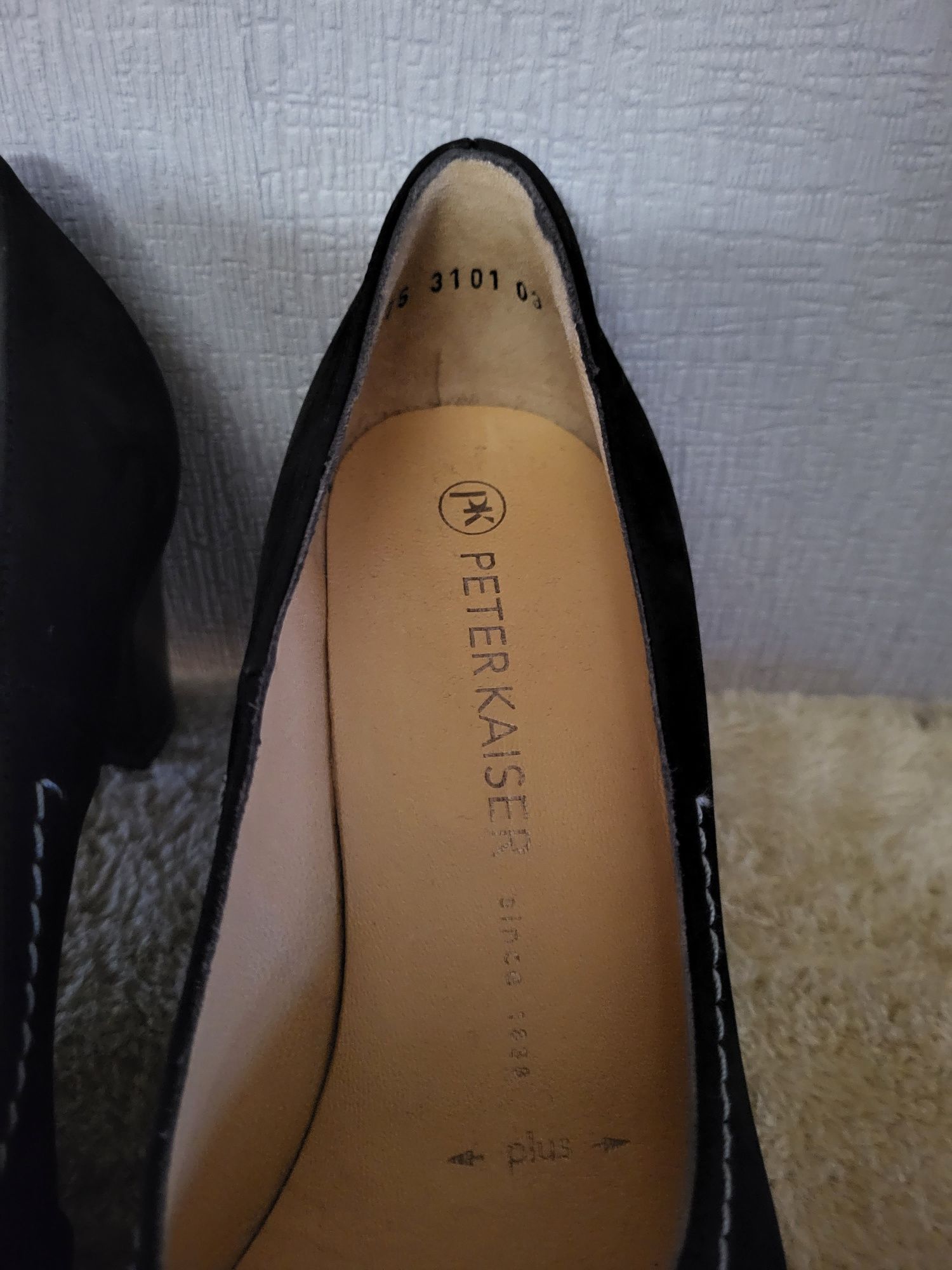 Peter Kaiser czolneka buty damskie skórzane czarne rozmiar 35.5