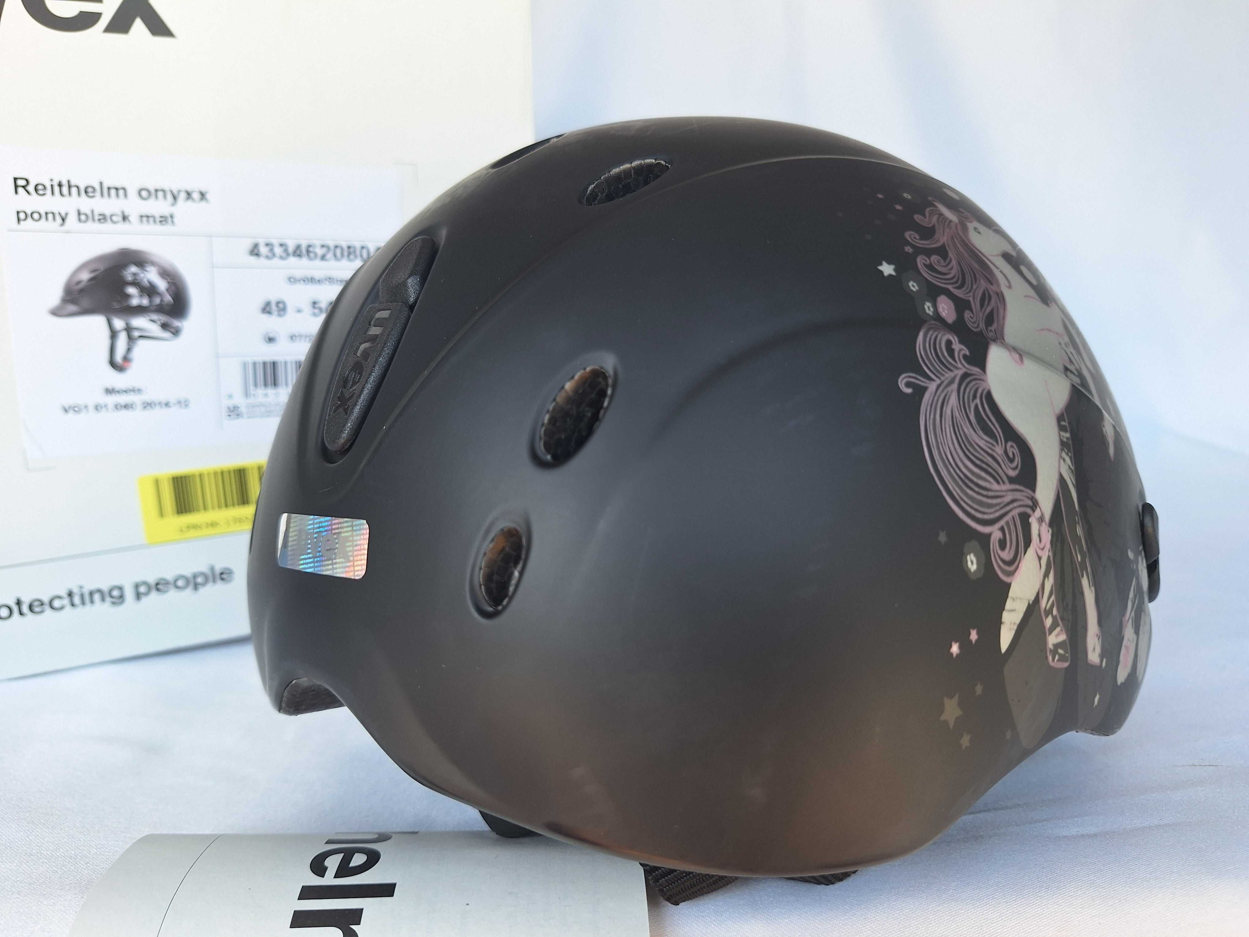 Kask jeździecki toczek Uvex Reithelm Onyxx Pony Black 3XS-XS 49-54cm
