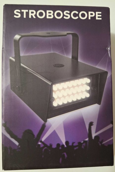 Stroboskop dyskotekowy LED biały 3 TRYBY prędkości zasilanie bateriami