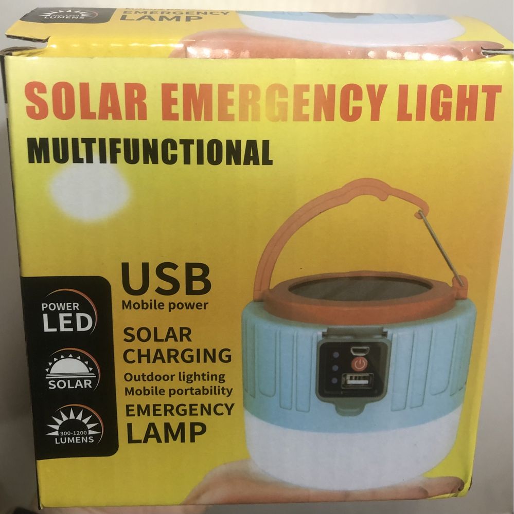 Ліхтар багатофункціональний solar emergency light