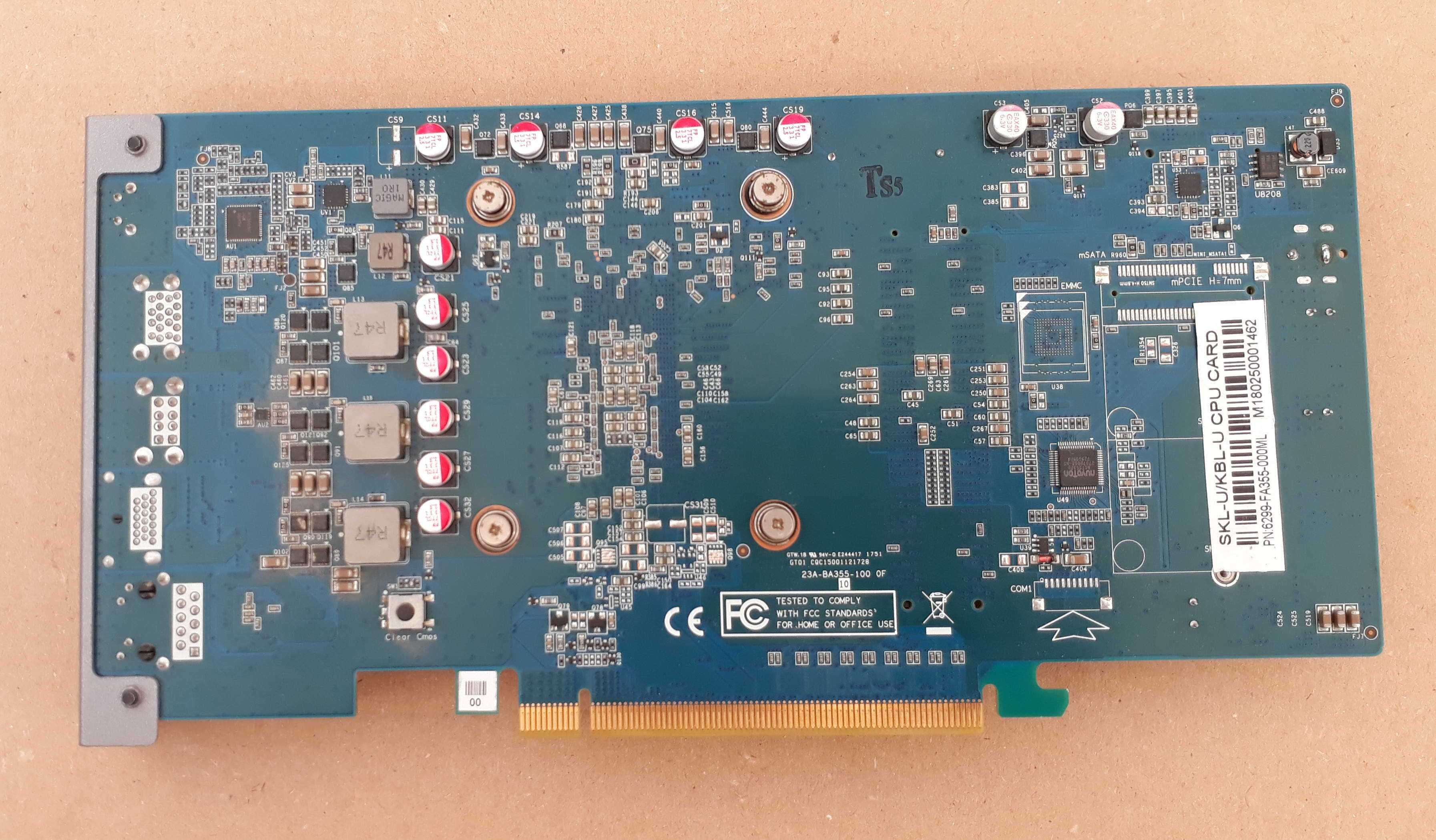 Одноплатний компютер Celeron 3865U (2*1.8 GHz), DDR4 4Gb, SSD 32Gb