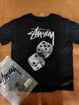 Stussy Męska Czarna Koszulka z Nadrukiem Rozmiar XL