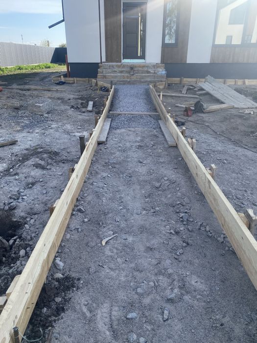 Бетонні роботи. Відмостки. Фундаменти. Площадки. Доріжки. Тераси.