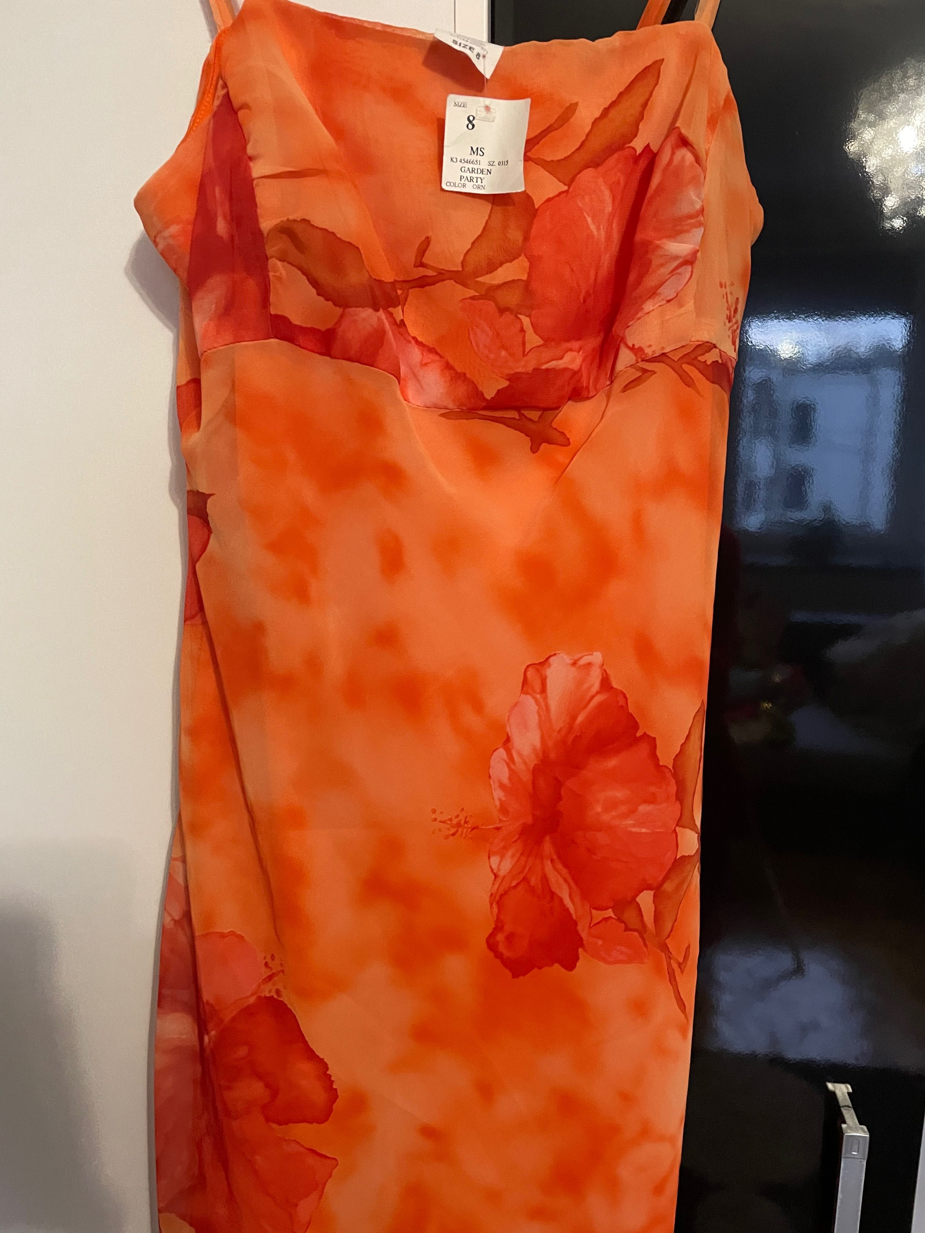 Nowa Piękna pomarańczowa sukienka - TKmaxx