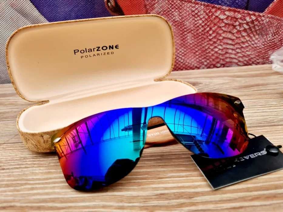 Nowe modne okulary przeciwsłoneczne marki Revers męskie bambus